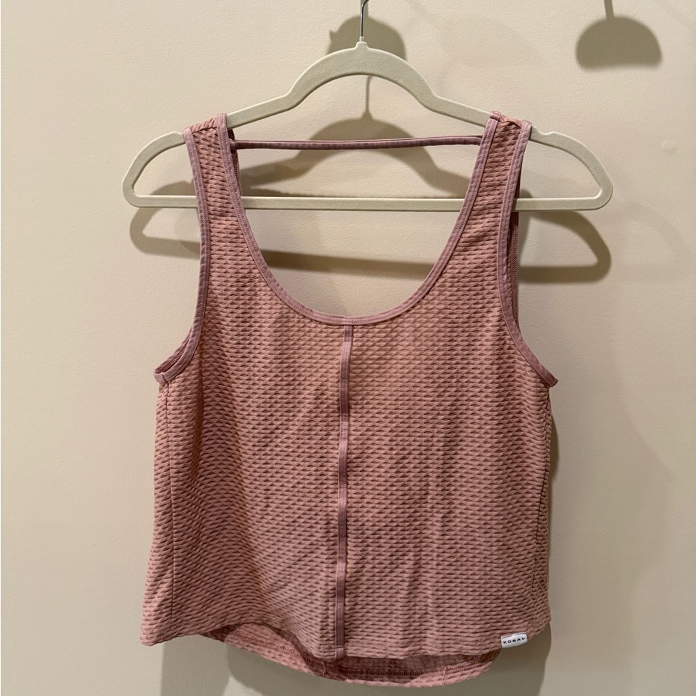 Koral Textured Tank Top in Pink